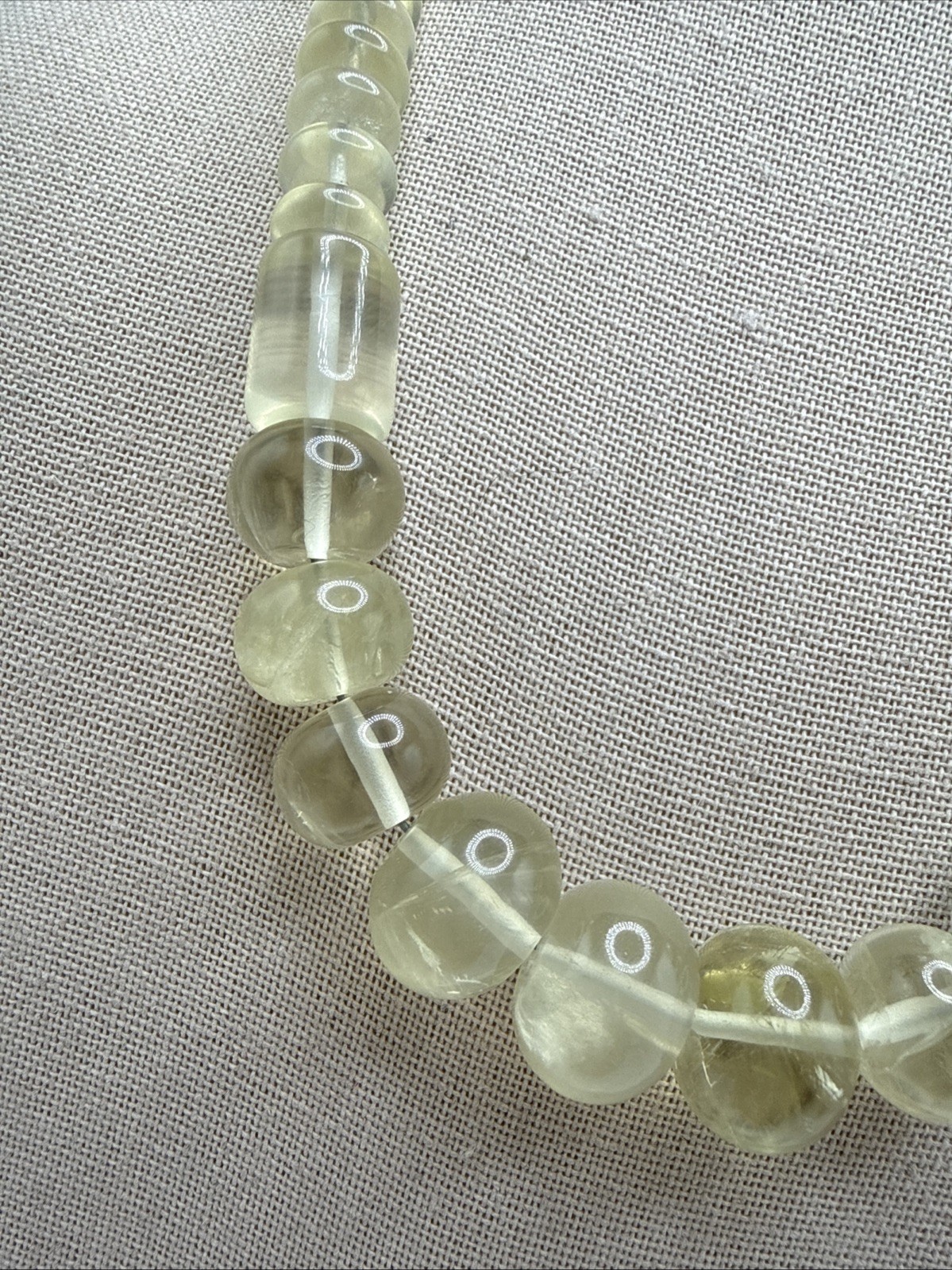 Jay King Natural Brazilian Lemon Citrine Graduated Bead Sterling Silver Necklace