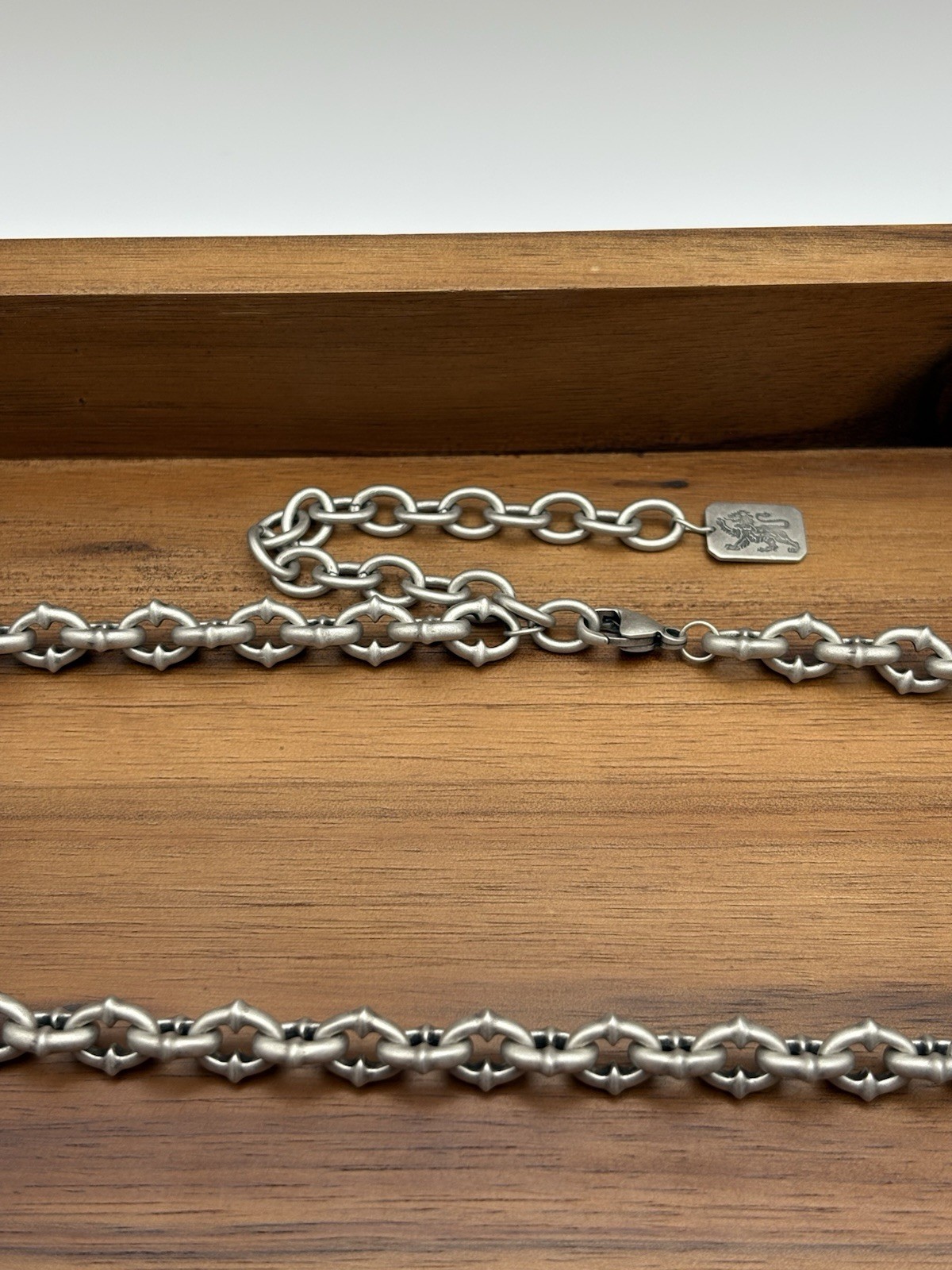 HEAVY SPIKE CHAIN STERLING SILVER 925 CABLE LINK NECKLACE 18+4 INCH 22 9MM 63.8G