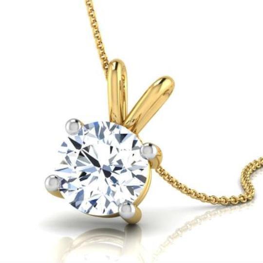 IGI Diamond Pendant VVS2 D Round 1 Carat Lab Created 14k White Gold Eye Clean