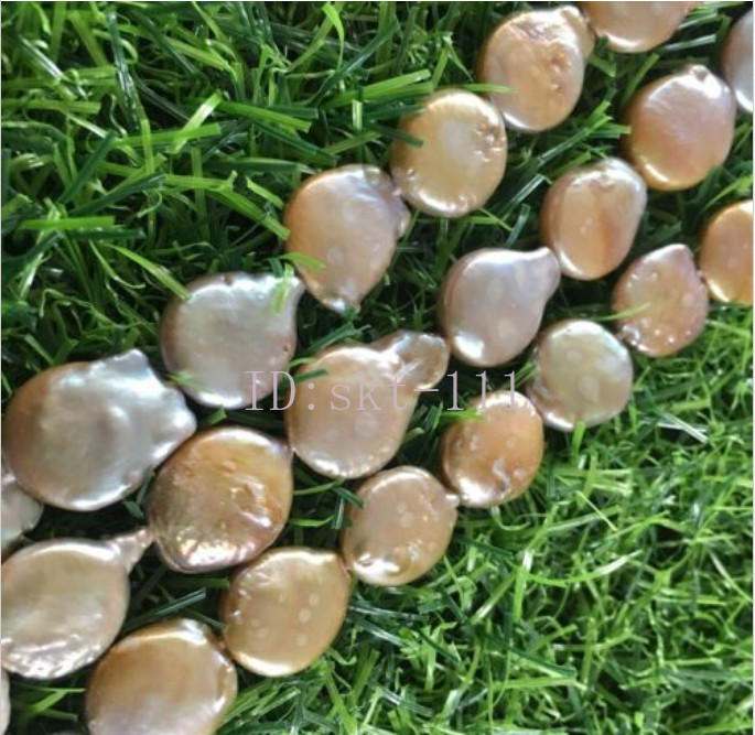 14″ New Natural Real purple Multicolor Freshwater Pearl Coin Loose Beads 12-13mm