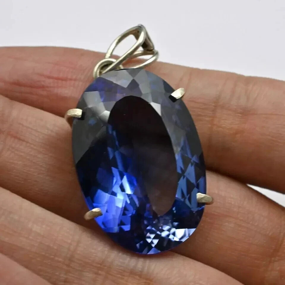 Natural Ceylon 47 Ct Blue Sapphire Oval Cut AGL Certified Rare Loose Gemstone