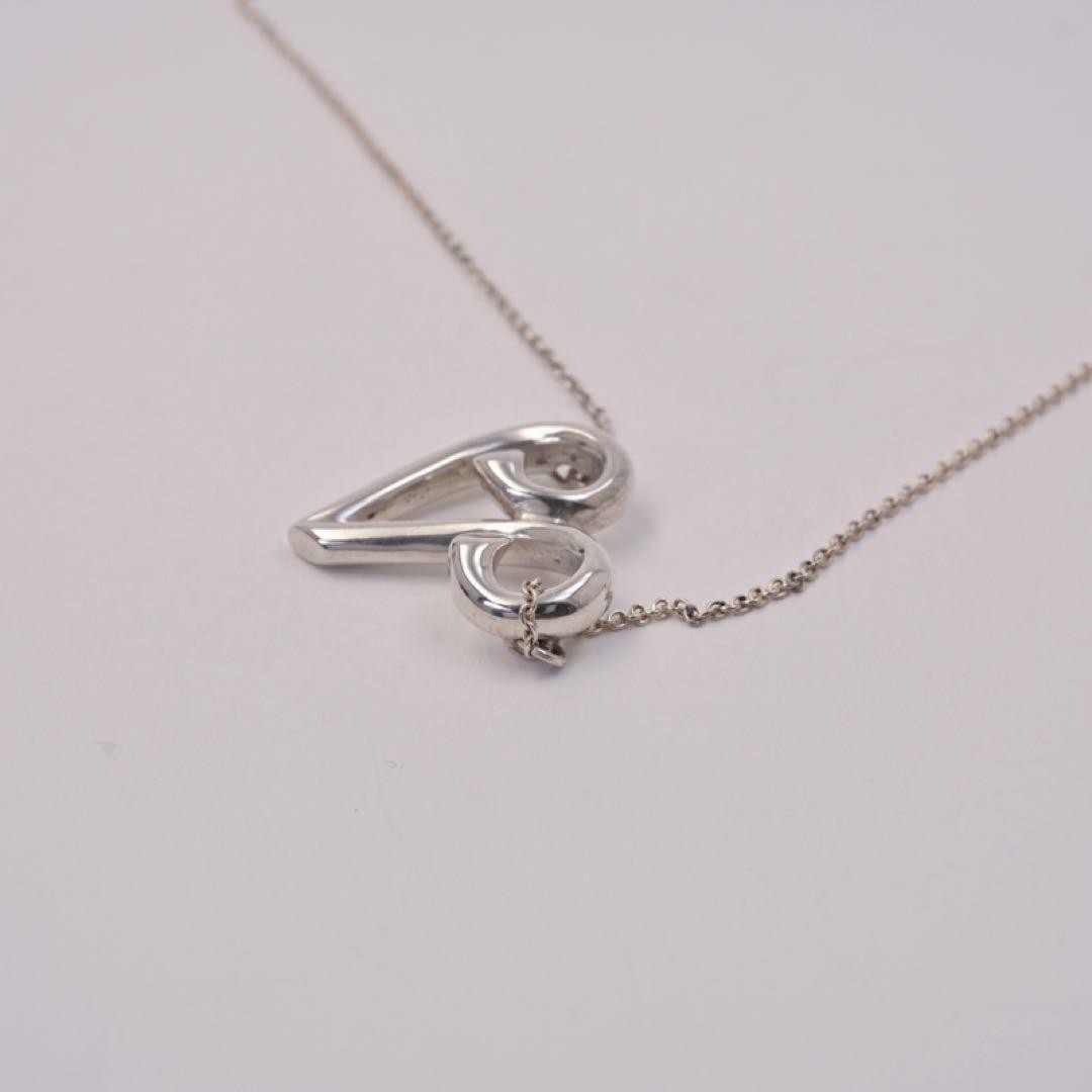 Tiffany & Co. Paloma Picasso Alphabet V Necklace Silver 925 Unisex Used Good