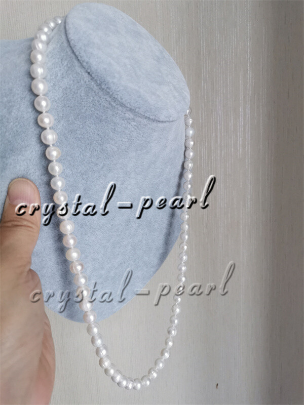 30” 25“ 20″ 18″ AAA+ 9-10 mm Real natural south sea white pearl necklace 14k
