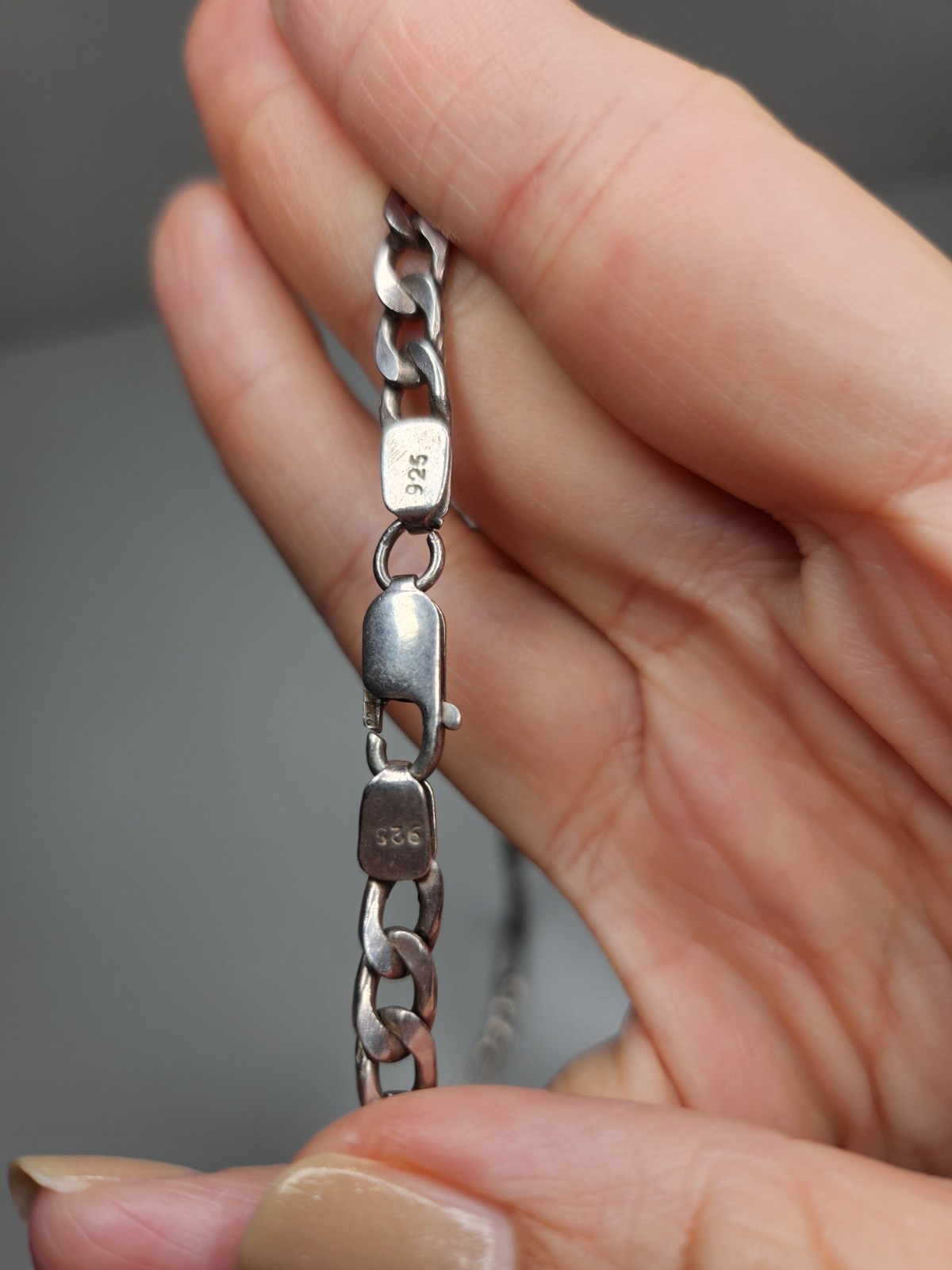 Sterling Silver 925 24” Figaro Chain Necklace 1 Oz