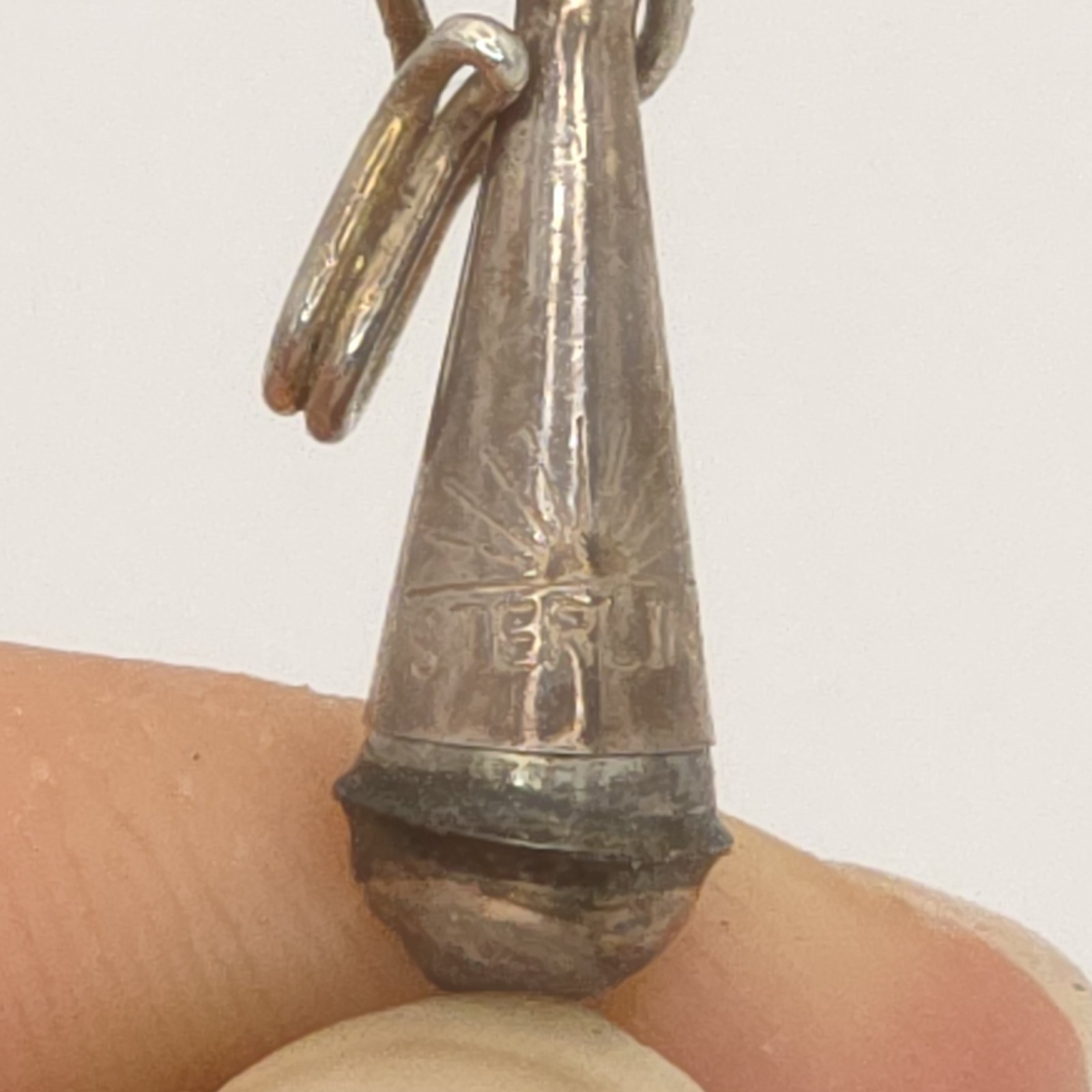 NA 925 Silver Native American Pillow Bead Necklace Kokopelli Signed SVY 23.5″