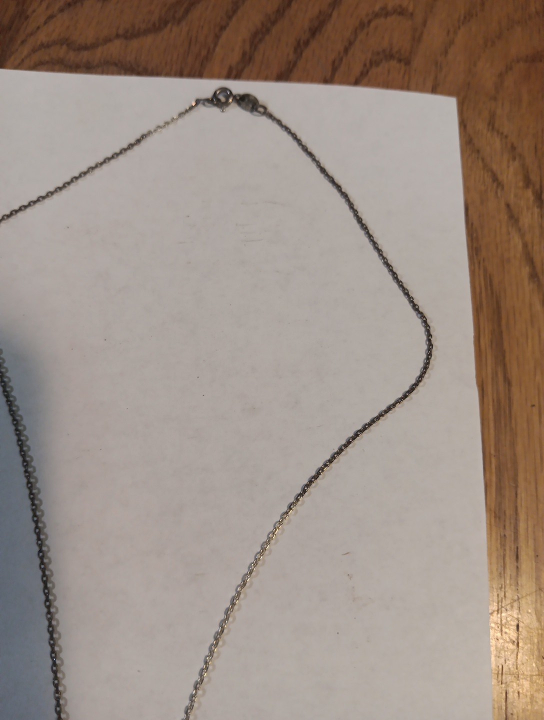 sterling silver necklace With Dark Stone. Marked .925. Unbranded