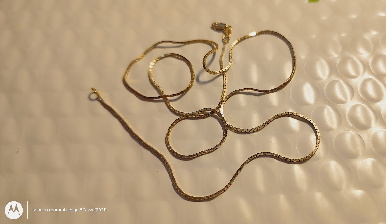 14k REAL Yellow Gold Solid Box Link Chain Necklace with Lobster Clasp ((43))