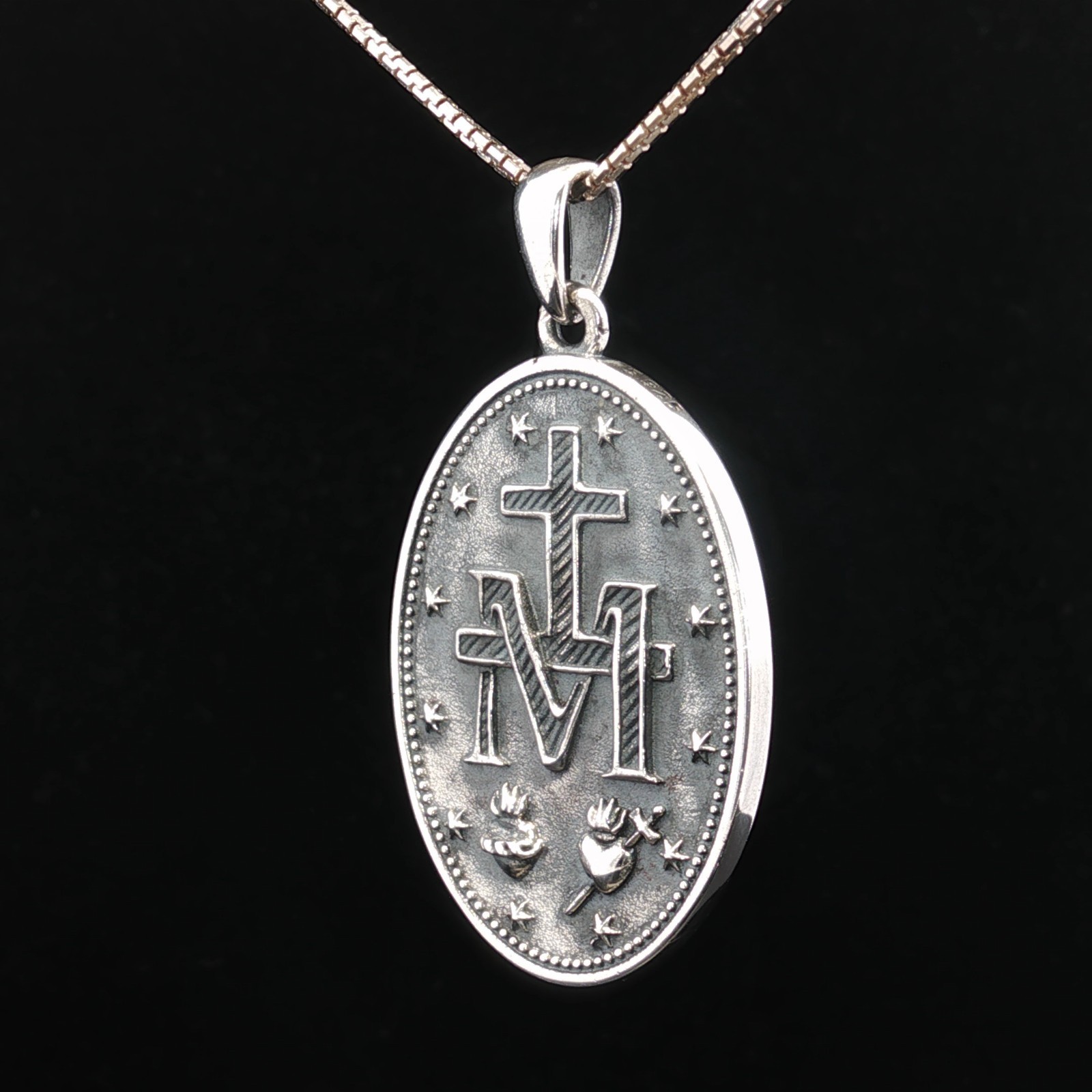 925 Sterling Silver Two-Sided Our Lady of Guadalupe Necklace