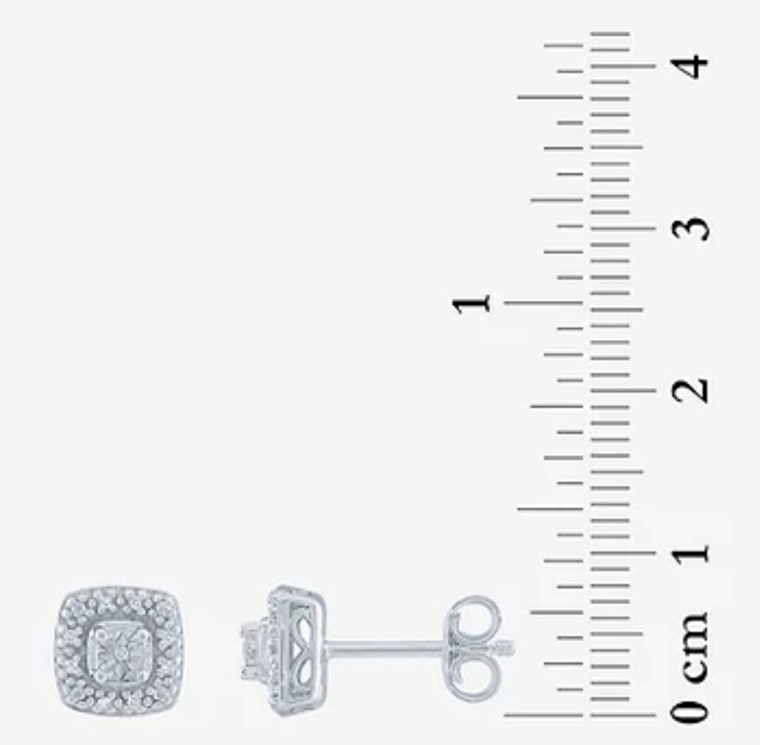 Yes, Please! Mined White Diamond Sterling Silver Cushion 2-pc. Jewelry Set