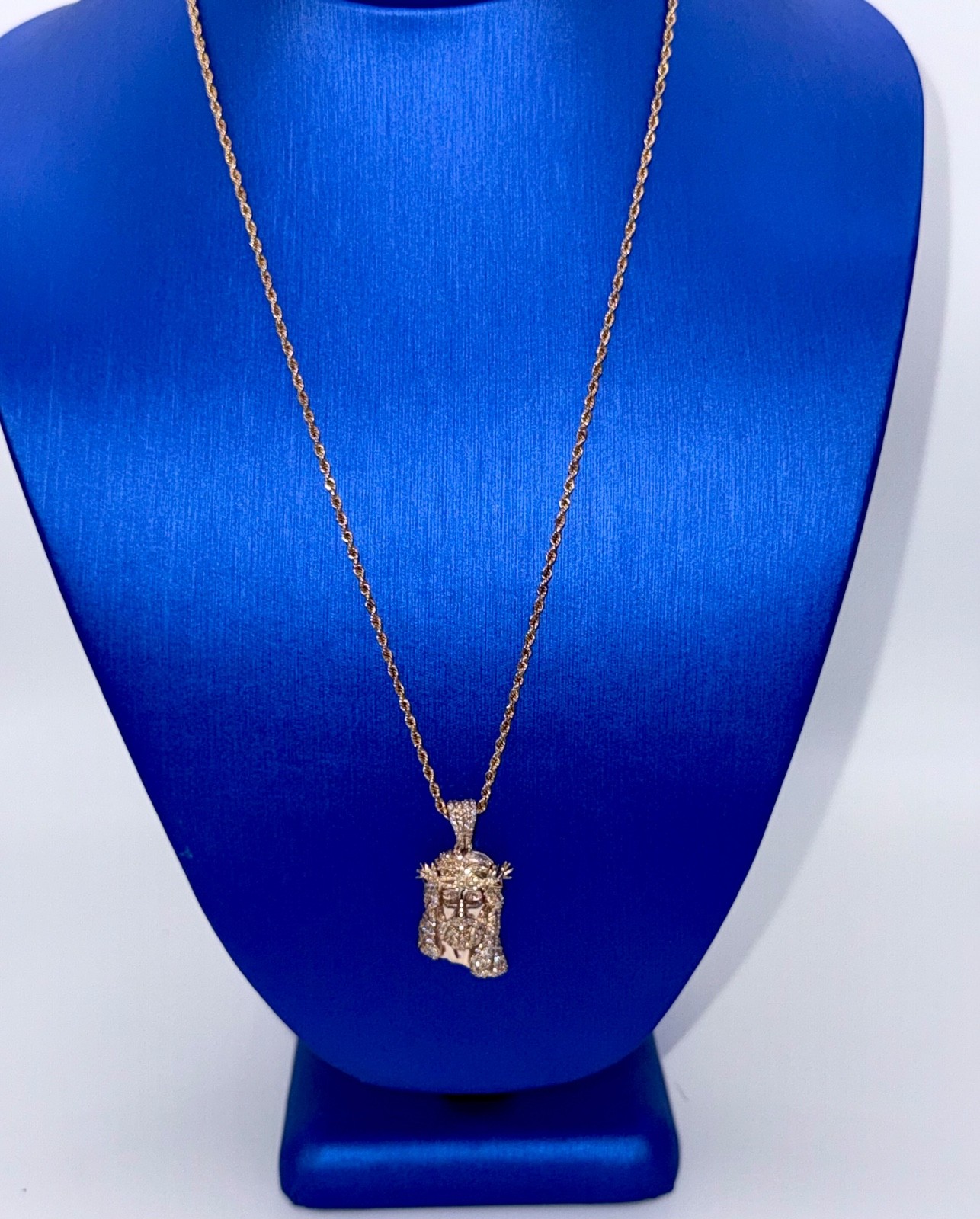 10K Gold Diamond Jesus Piece