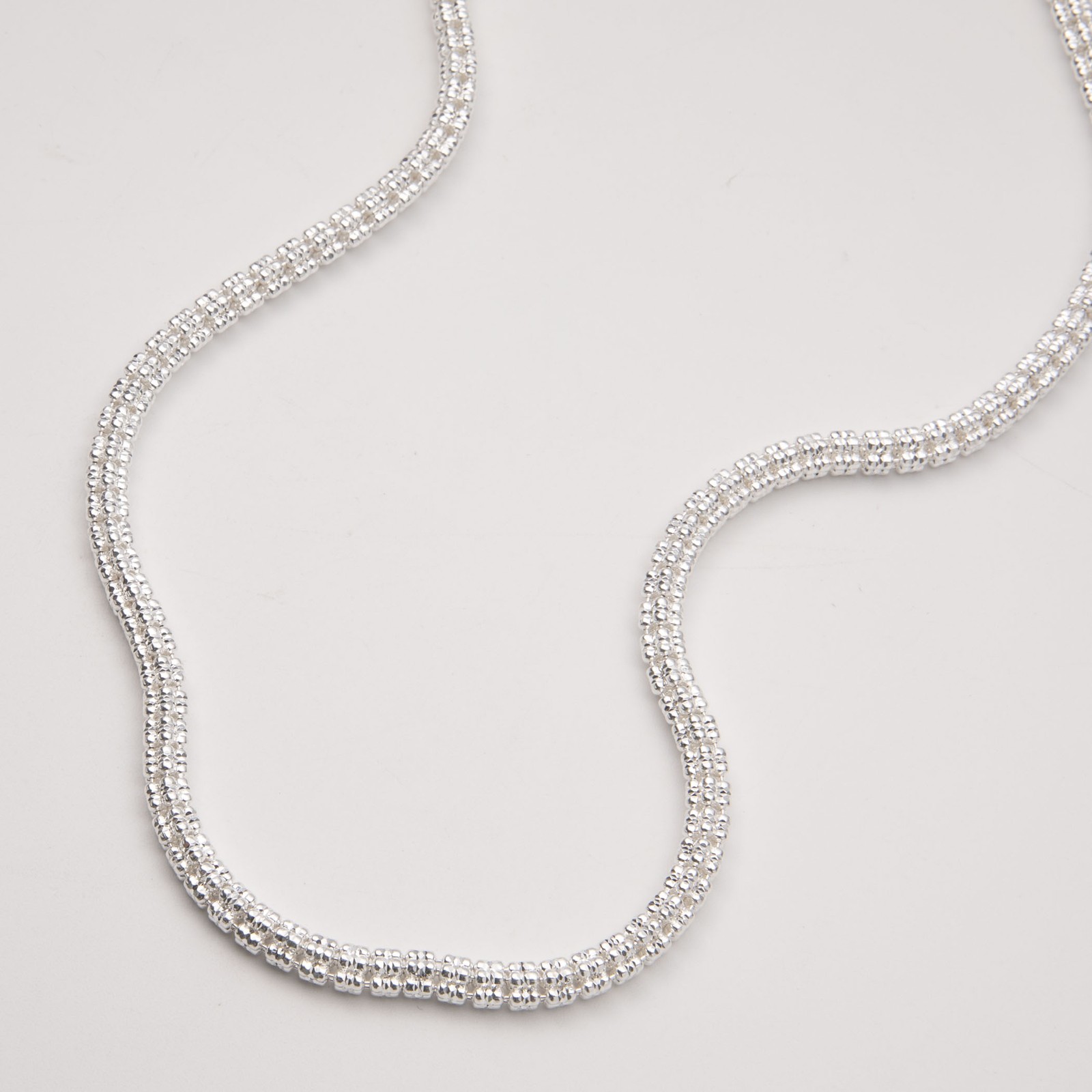 5mm Diamond-Cut Ice Link Chain Sterling Silver 925 Italy All Sizes