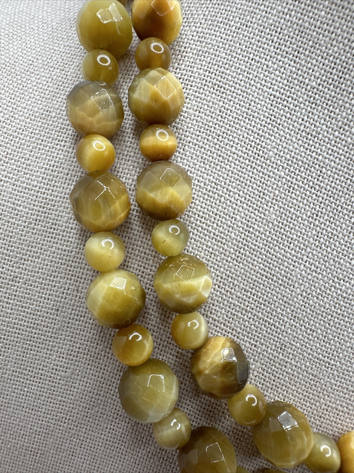 Mine Finds By Jay King Faceted Yellow Golden Tigers Eye 925 Gemstone Necklace