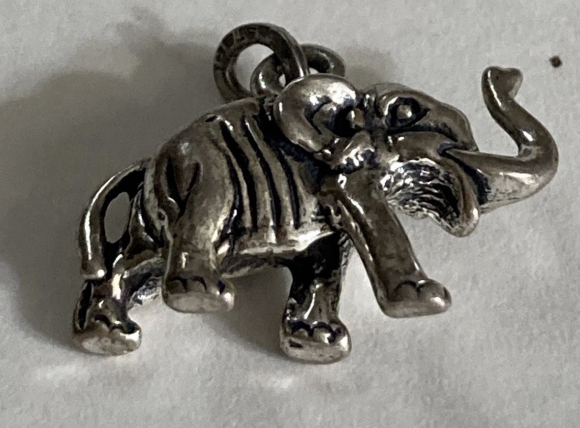 Beau Sterling Silver 925 Elephant Charm Pendant Animals