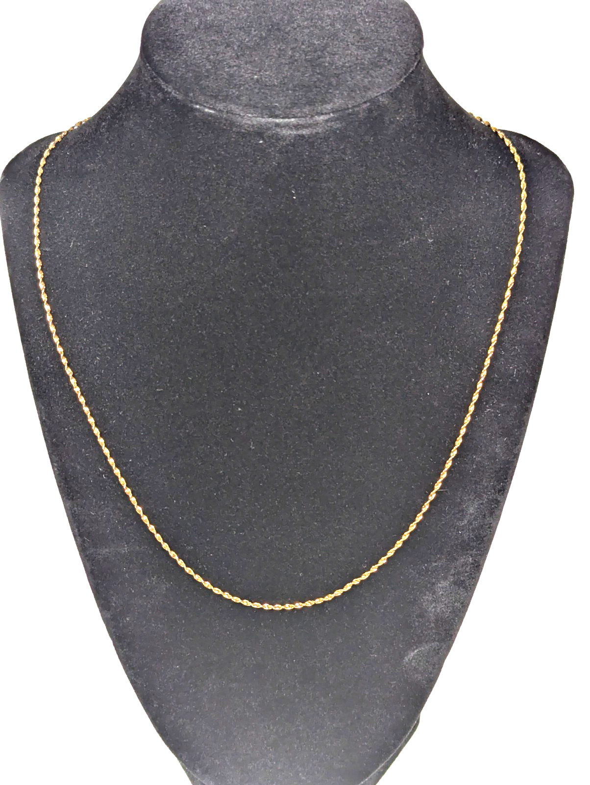 Vintage 10K SOLID Yellow Gold Twisted Necklace Chain Jewelry 20″ Gift FREE S&H