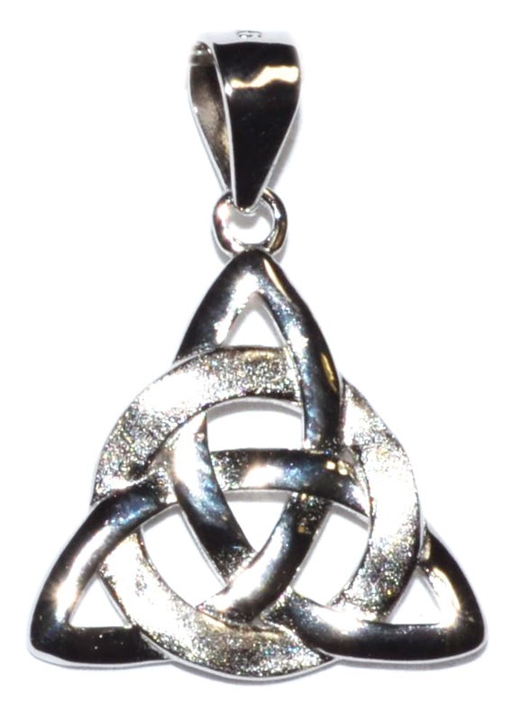 Triquetra Triple Celtic Trinity Knot Sterling Silver Small 5/8″ Pendant Charm