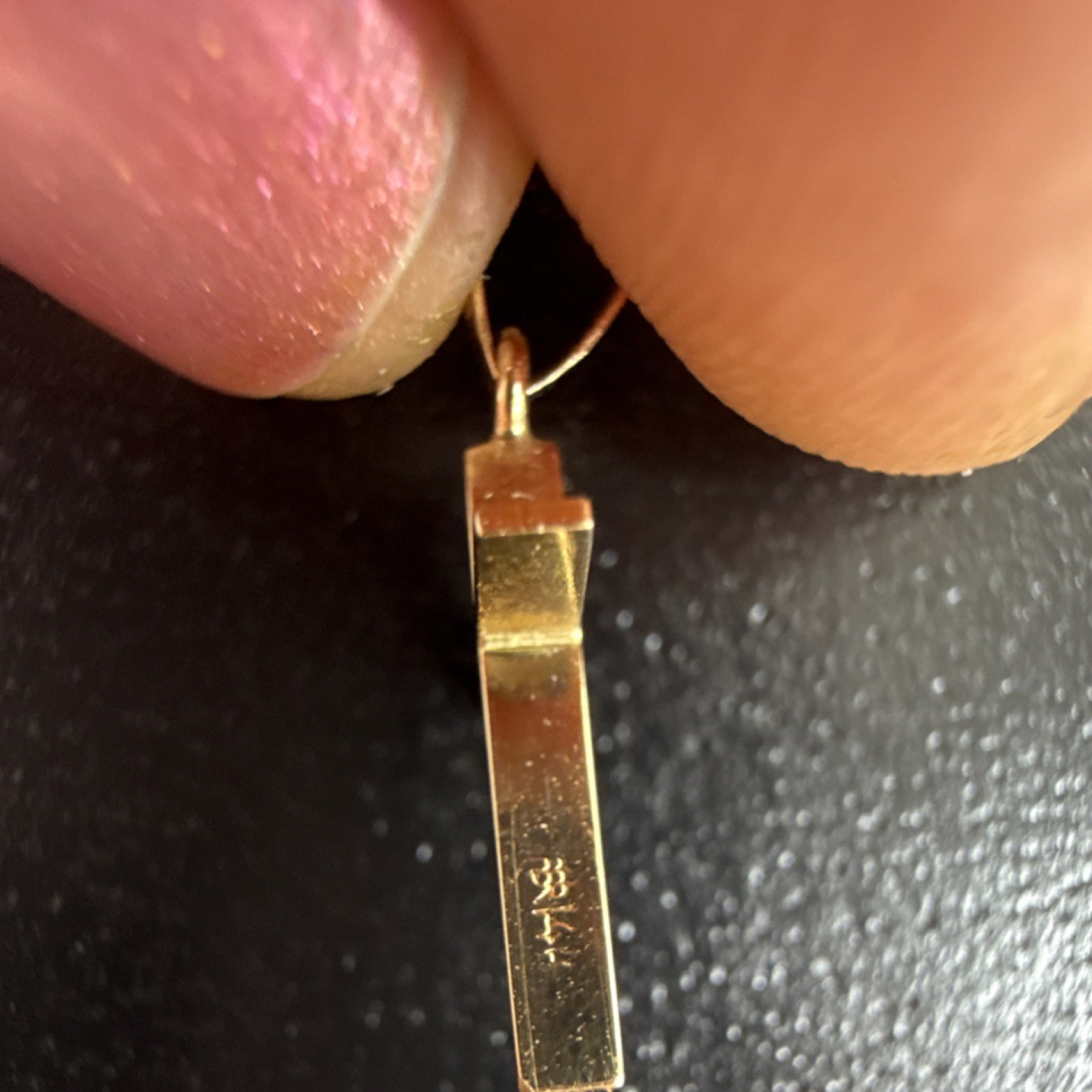 Yellow Gold 14k 0.33 gm cross pendant charm religious