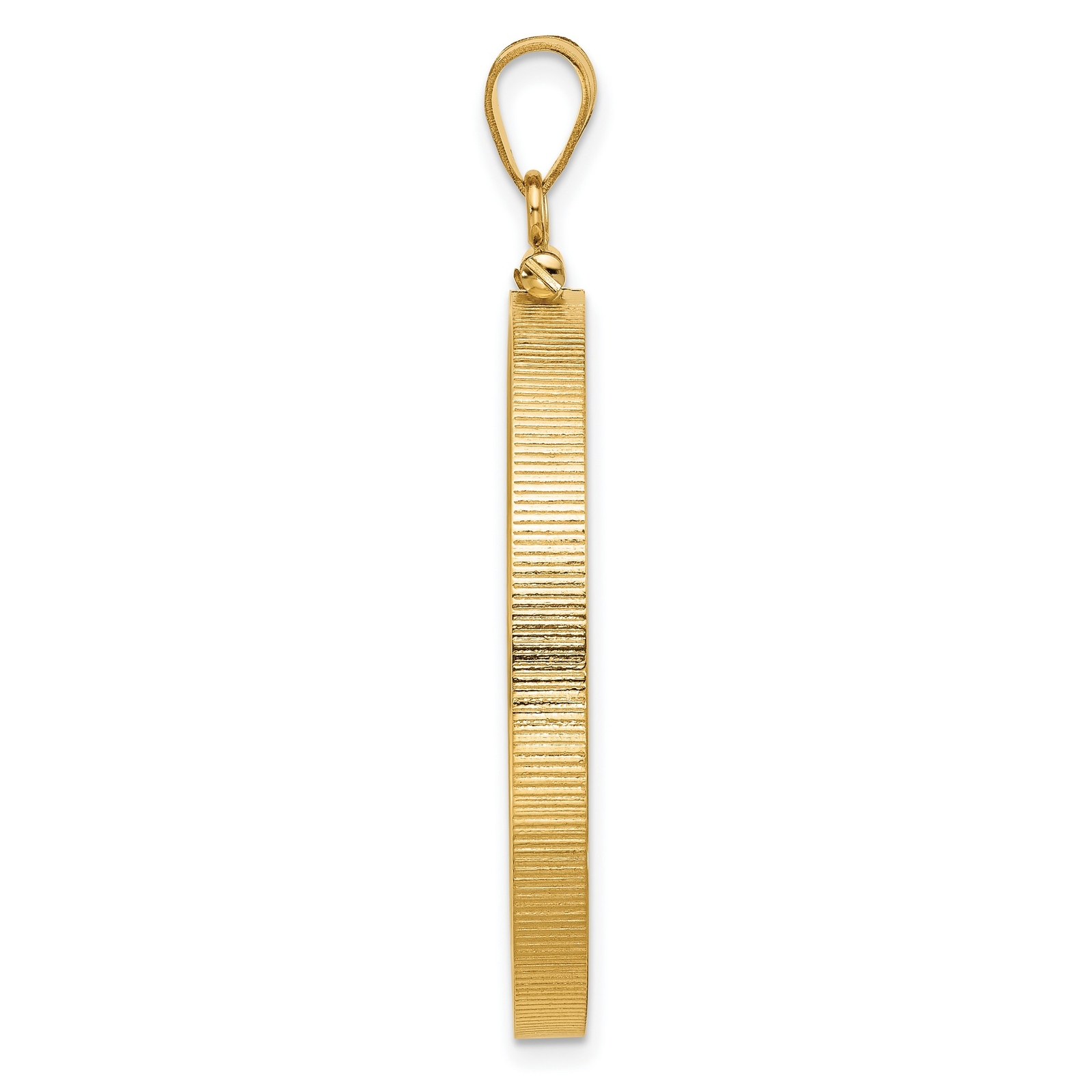 1986-Now $50 1 oz American Eagle Screw Top Reeded Border Coin Bezel in 14k Gold