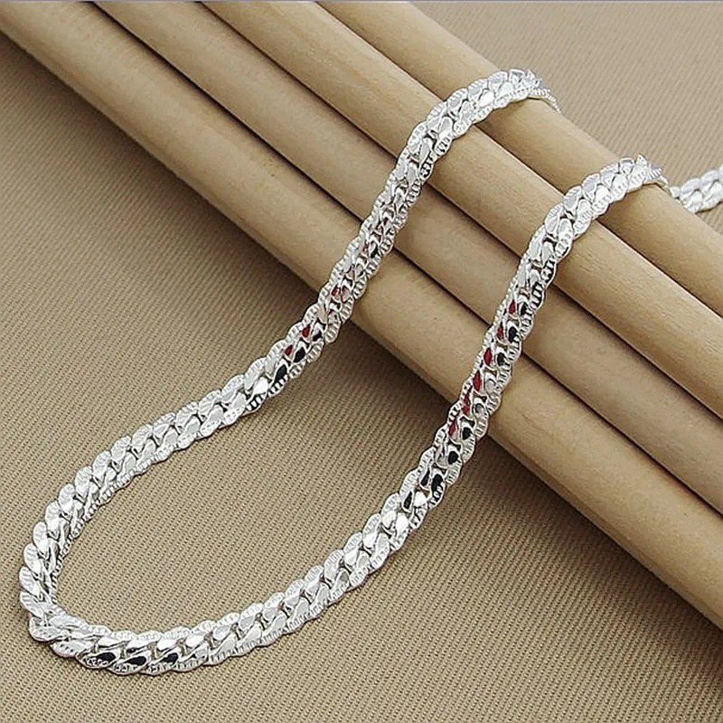 20-60cm 925 Sterling Silver Luxury Brand Design Noble Necklace Chain