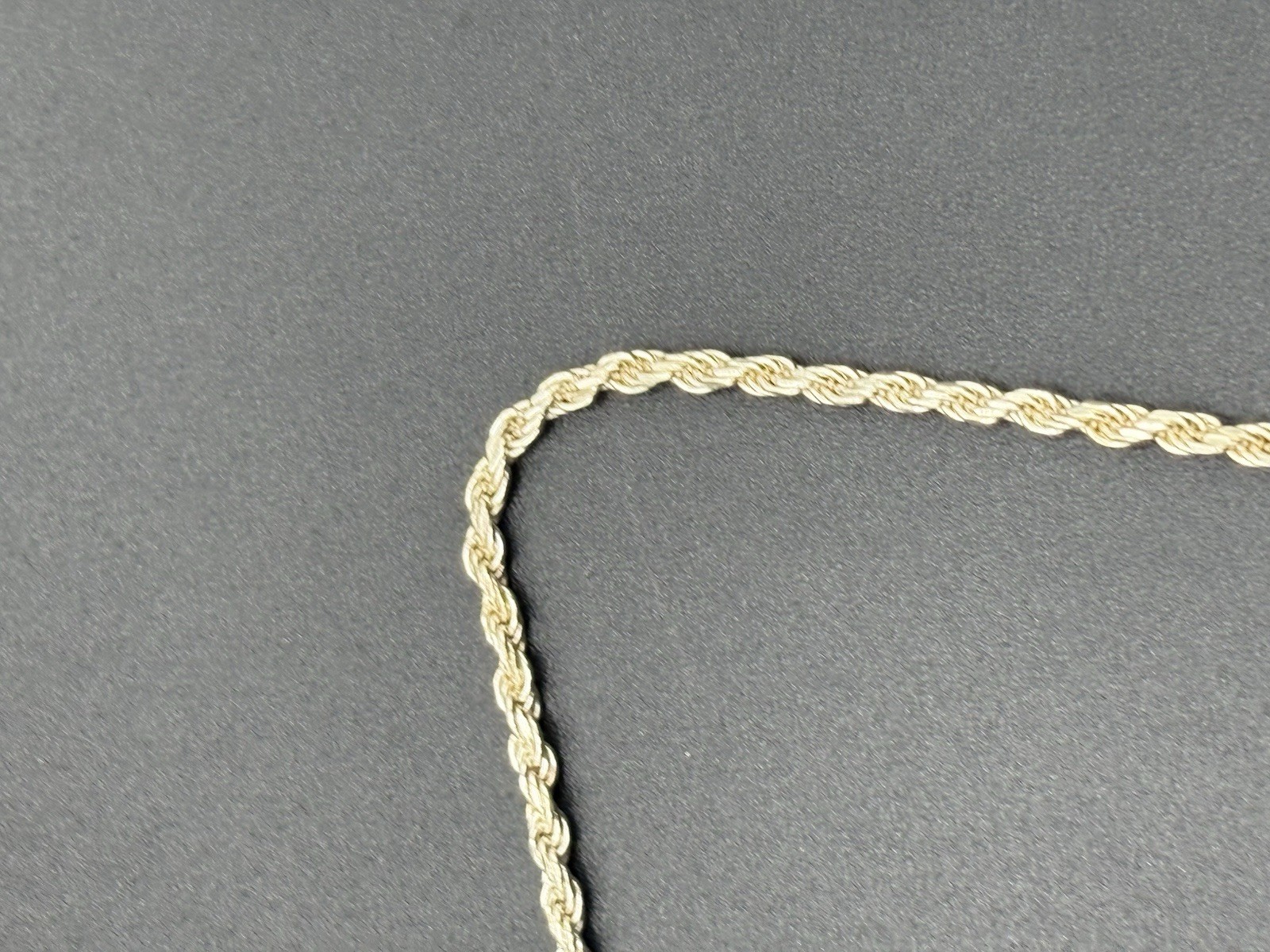 20″ EUC Sterling Silver Rope Chain 2.25MM 9 Grams C19
