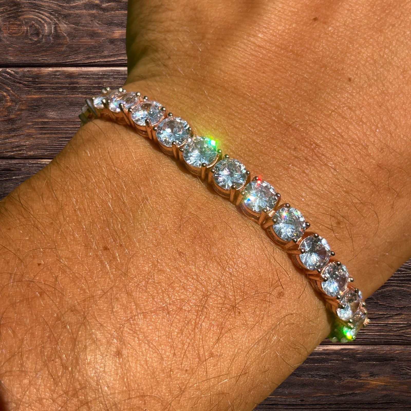 6mm Tennis Bracelet – Moissanite Or CZ – 925 Silver or 14k Gold/Rose Vermeil