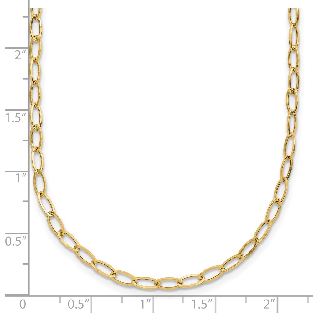 10k Yellow Gold Oval Link Chain Necklace 18″ for Women 1.27 gram