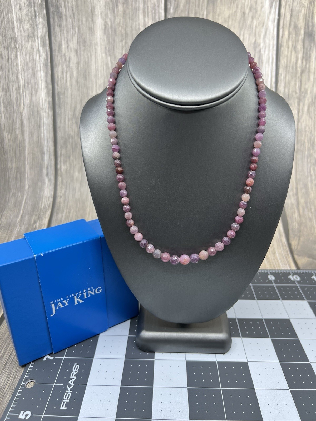 Sterling Silver Pink Sapphire Necklace 18″ Mine Finds by Jay King