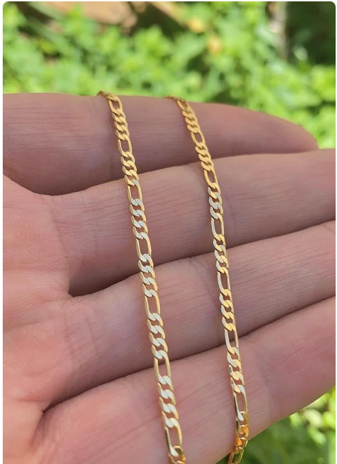 14K Gold Filled Figaro Chain Necklace 20″ and 24″ Womens Mens