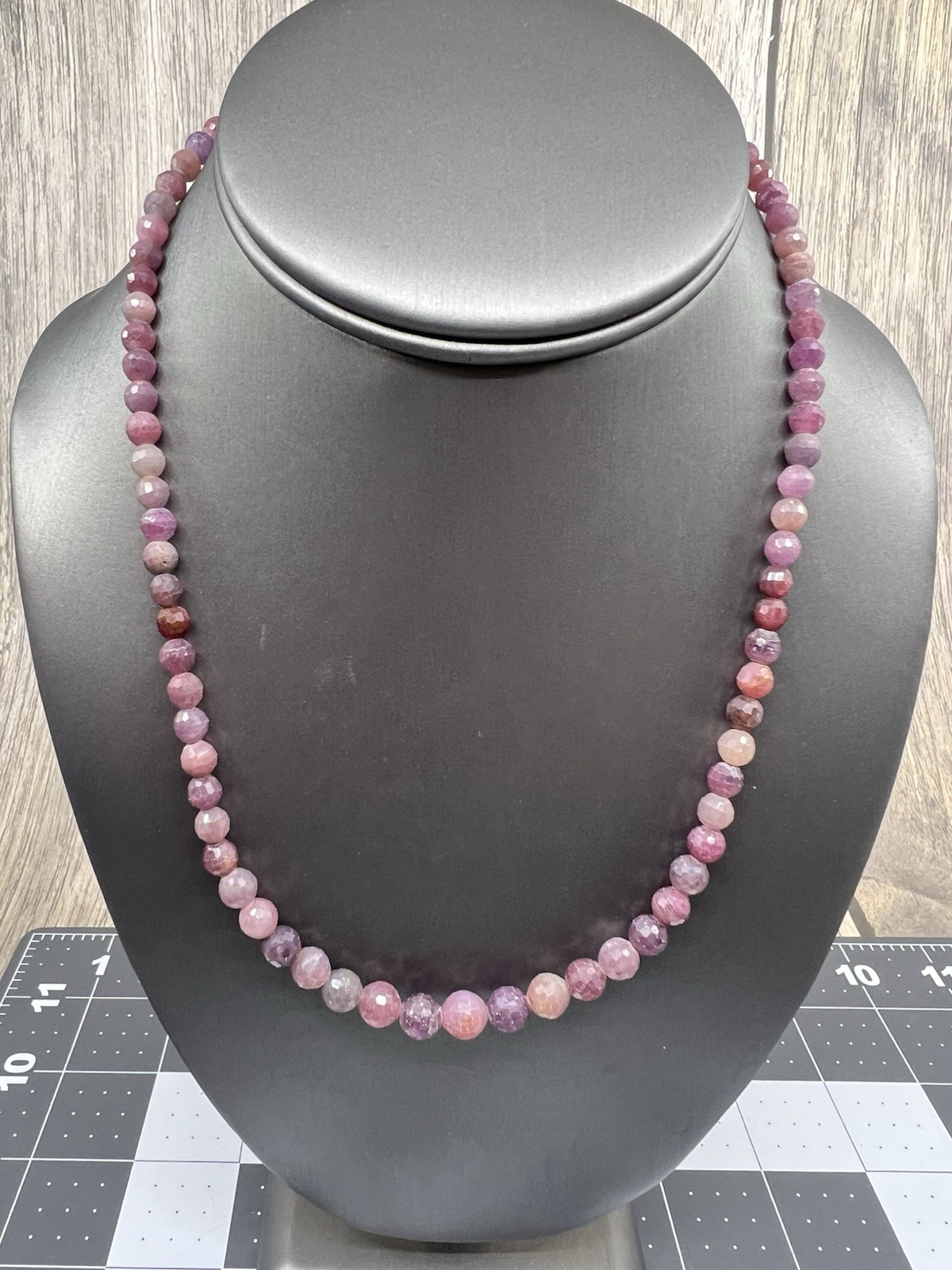 Sterling Silver Pink Sapphire Necklace 18″ Mine Finds by Jay King