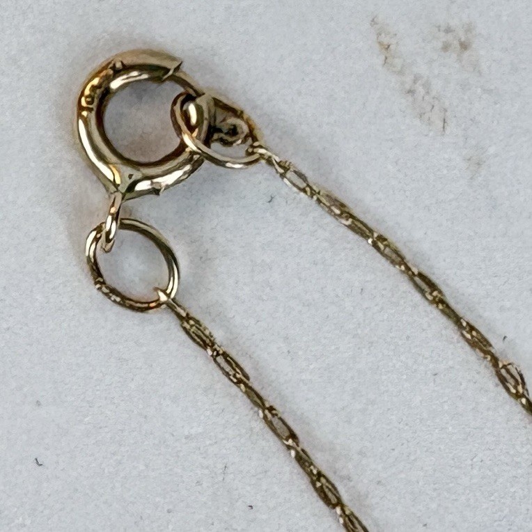 Chain GOLD 20” 10k Vintage Necklace Yellow Dainty Oval Paperclip Chain .4g