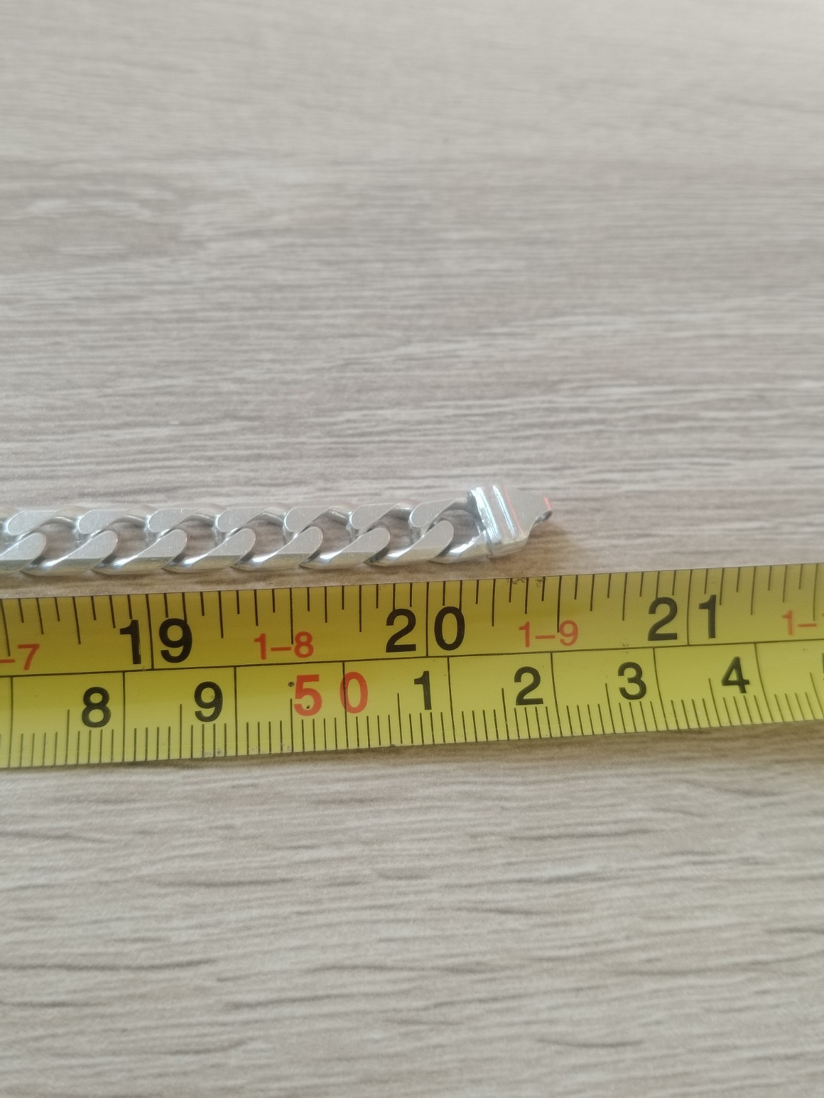 20 inch 925 MENS STERLING SILVER 49.7g 20.5 CURB LINK CHAIN Necklace 52cm cuban