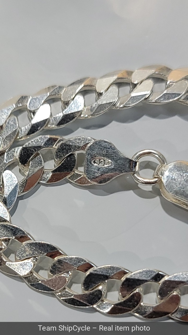 without packaging 925 Sterling Silver Mens Womens Curb Cuban Link Chain G2U