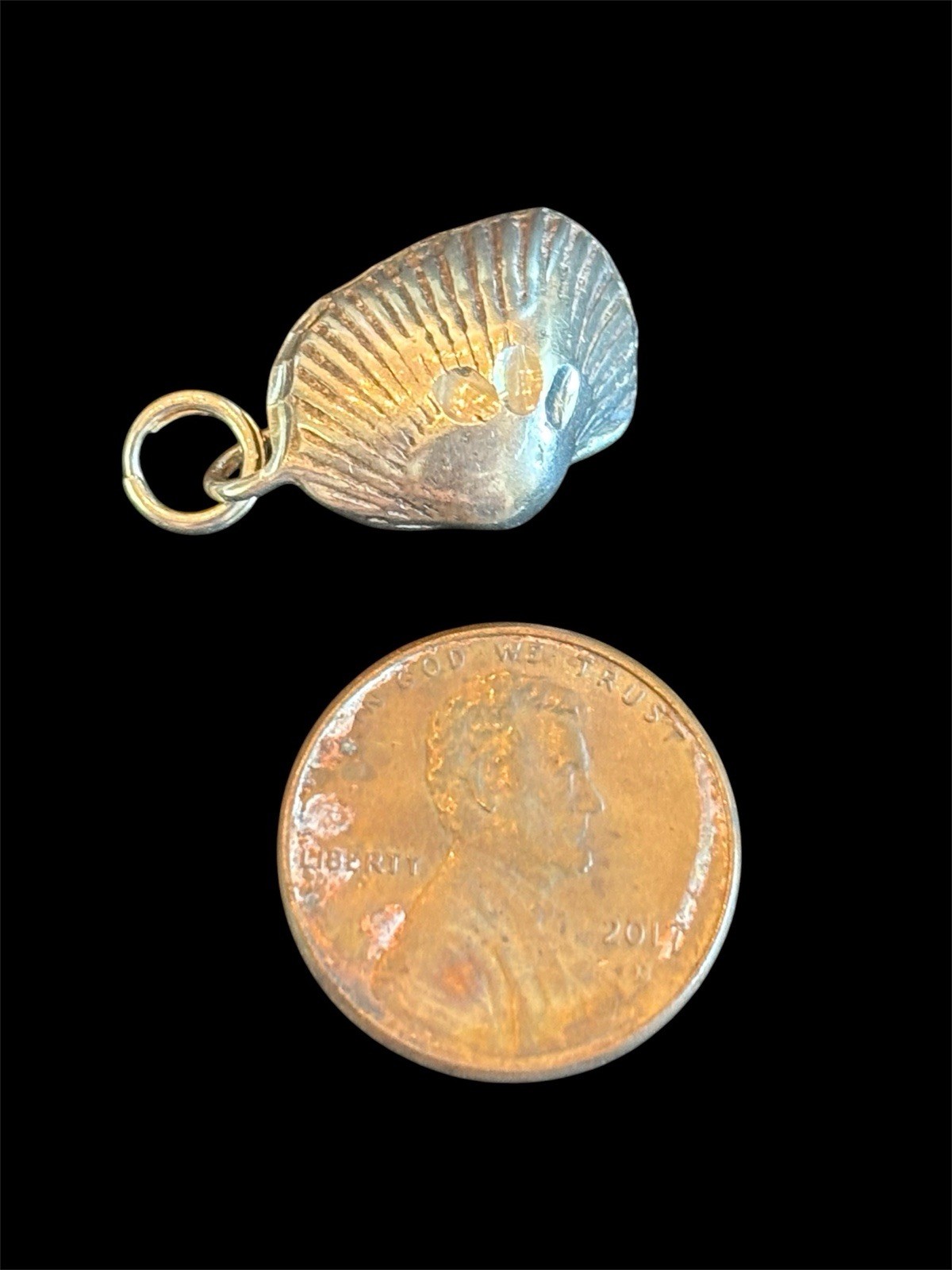 Sterling Silver Oyster Shell Beach Ocean Charm Pendant 925