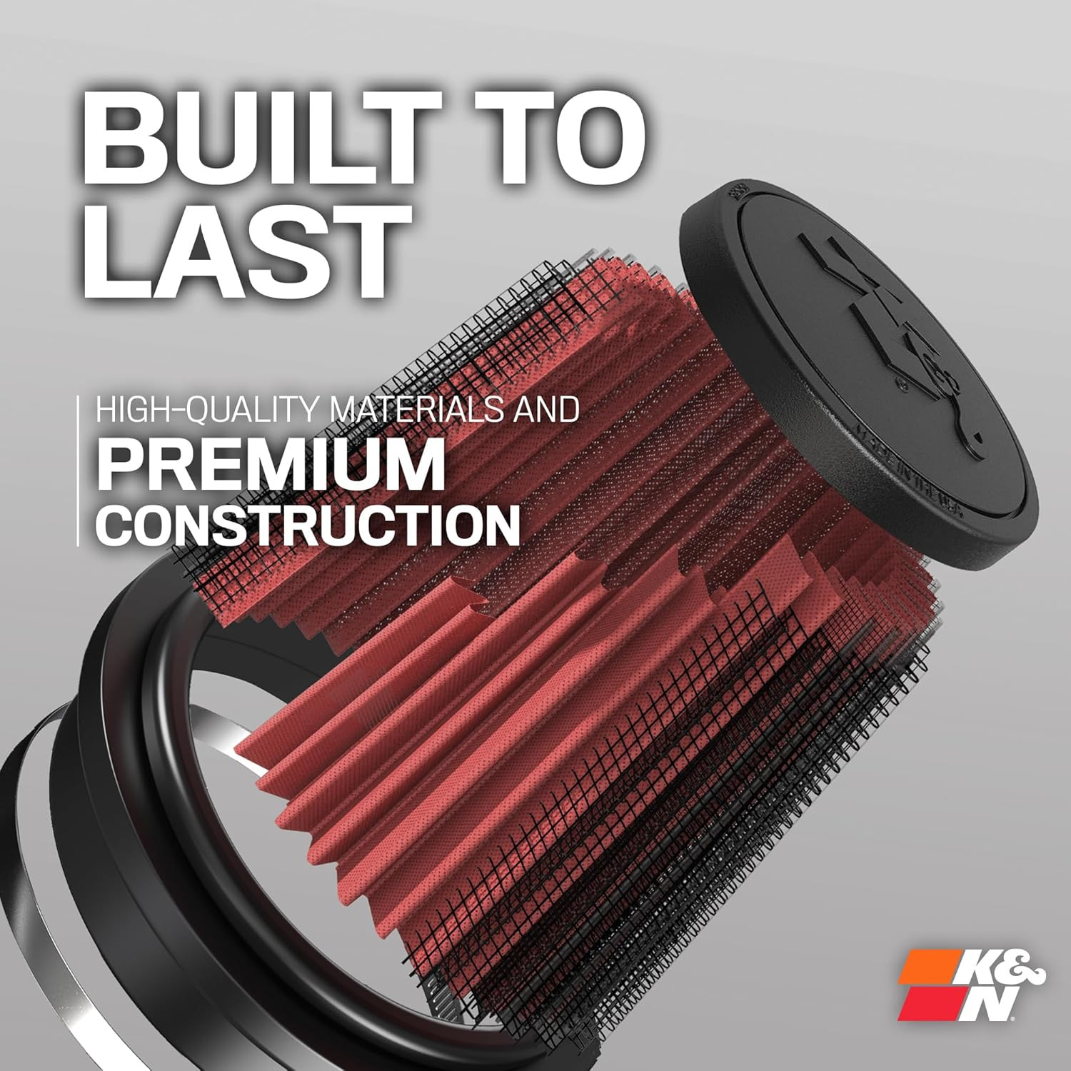 K&N High-Flow Original Lifetime Universal Clamp-On Air Filter: High Performance,