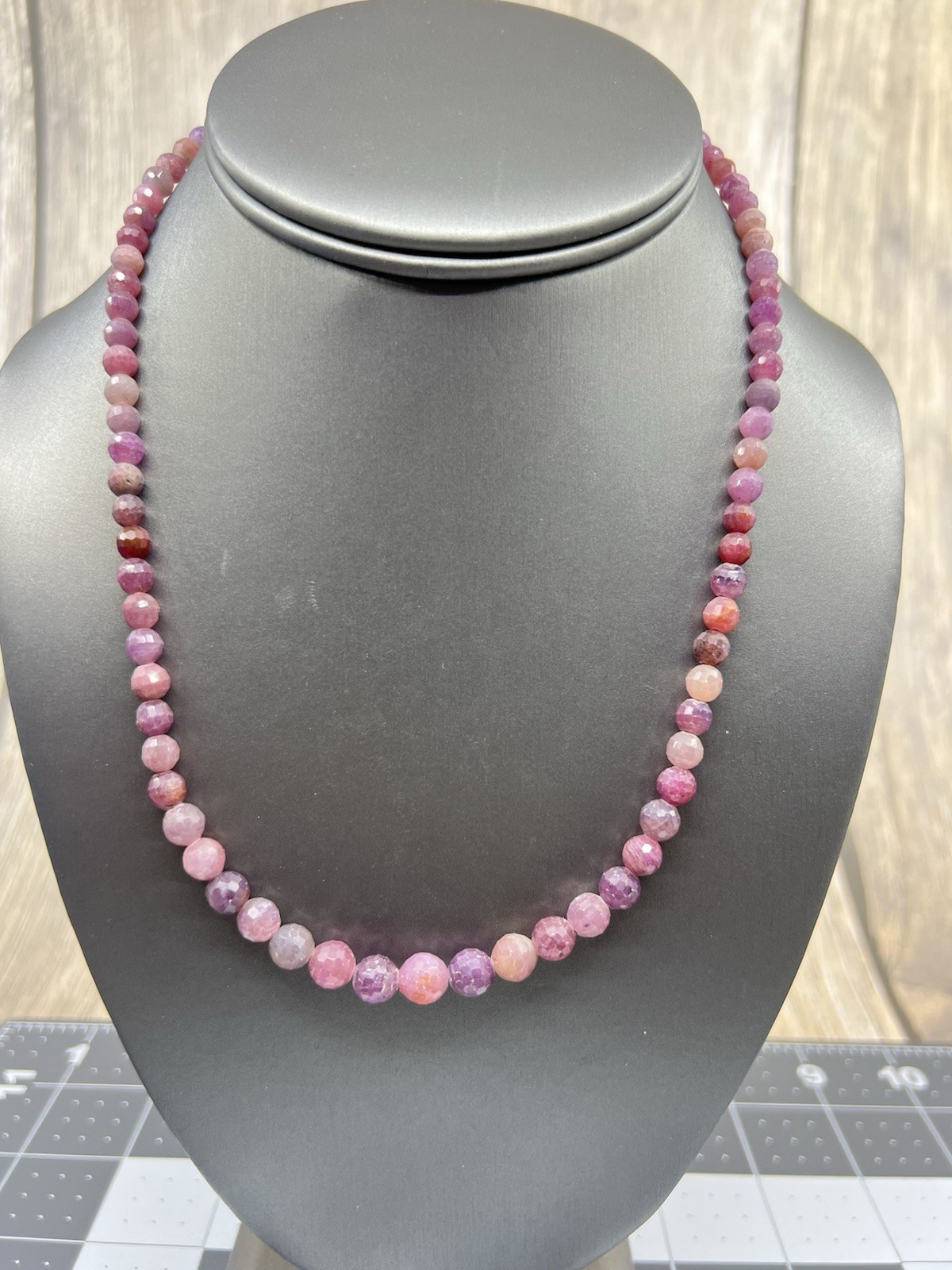 Sterling Silver Pink Sapphire Necklace 18″ Mine Finds by Jay King