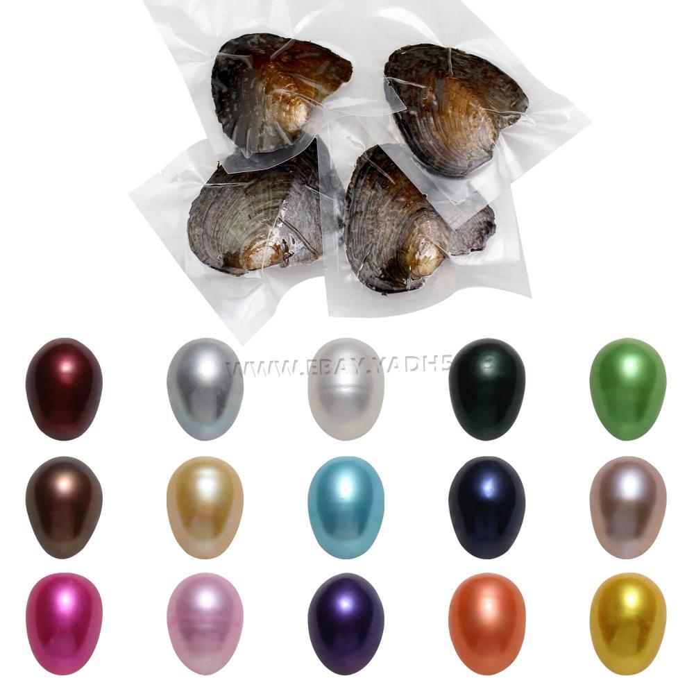 50PCS Akoya Oysters Natural Real Pearl Freshwater Pearl Gfit 7-8mm Vacuum Pack