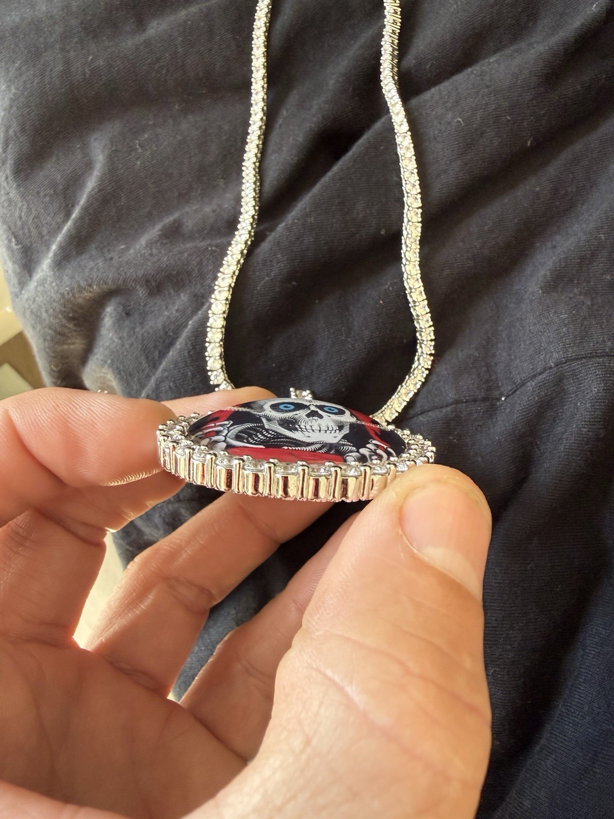 Custom Jeweler 1 of 1 Moissanite Powell Peralta Ripper Tony Hawk Bones Mullen