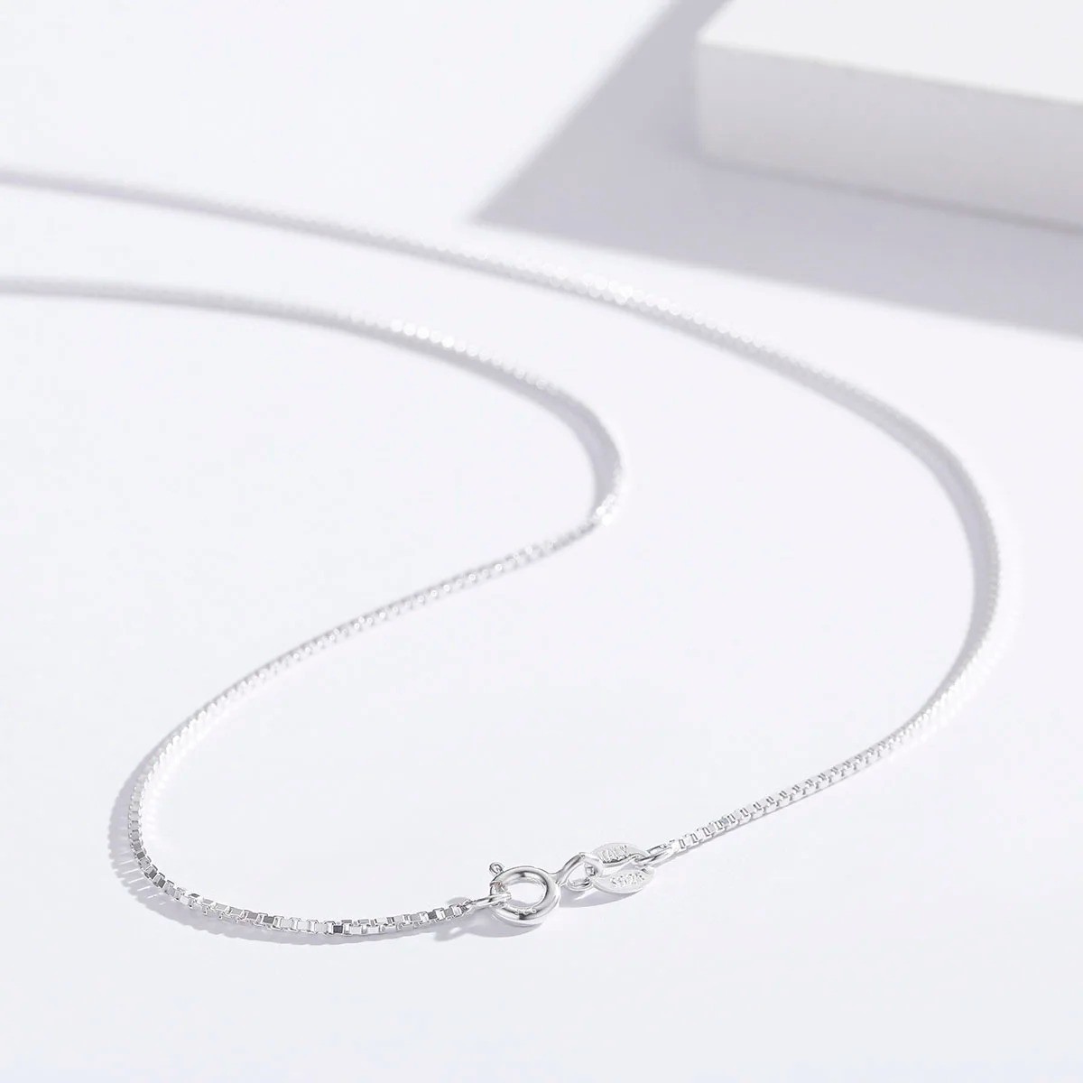 925 Sterling Silver BOX Chain Necklace All Sizes Stamped .925 Italy