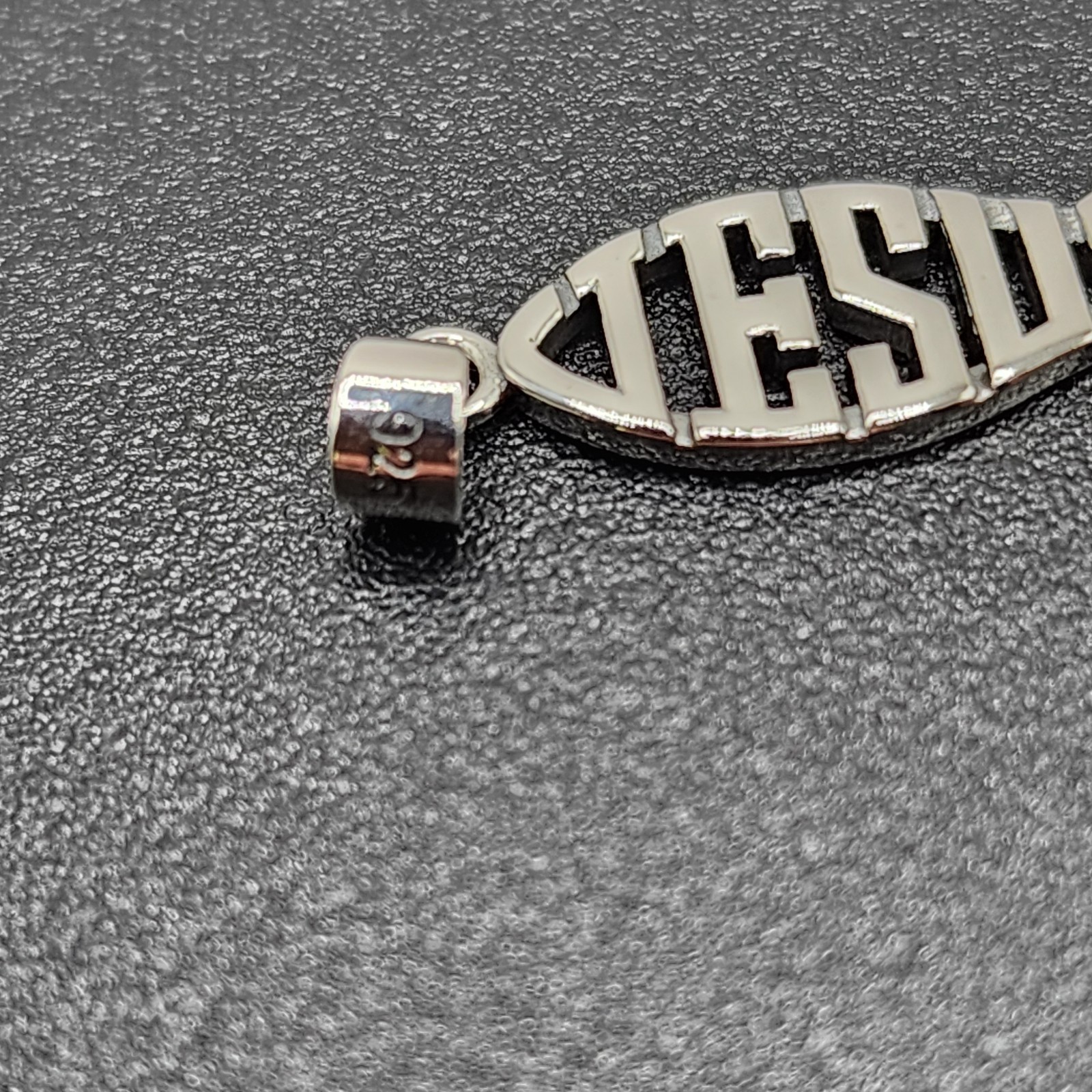 925 NEW Sterling Silver Pendant-Jesus Fish Ichthus Pendant 21mm Length 8mm Width