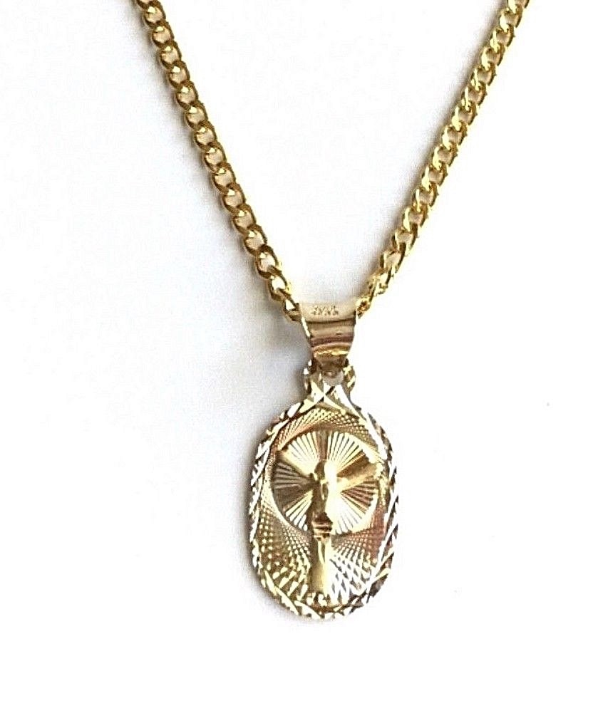 14K REAL GOLD JESUS 18″ NECKLACE-14K GOLD JESUS CHRIST NECKLACE – PT338