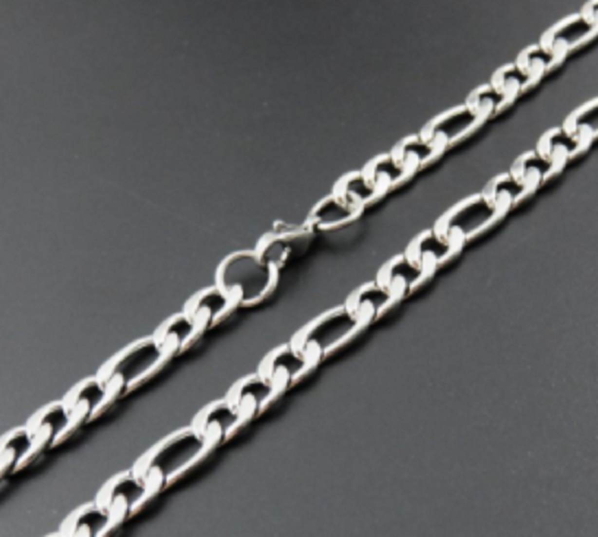 3mm 16-40″ Stainless Steel Figaro Necklace Chain Pendant Silver Tone 3mm stnF3S