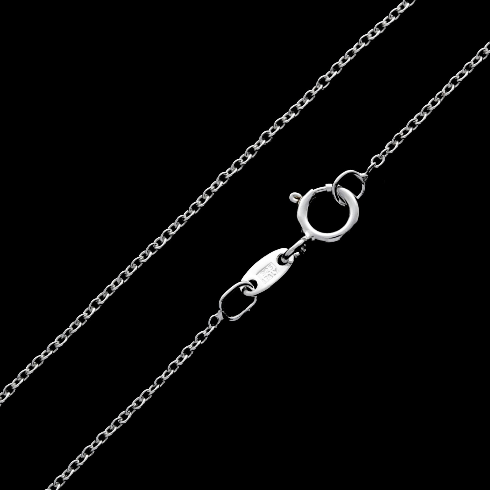Made in Italy – 925 Sterling Silver Delicate Trace Chain with an anti-tarnish co