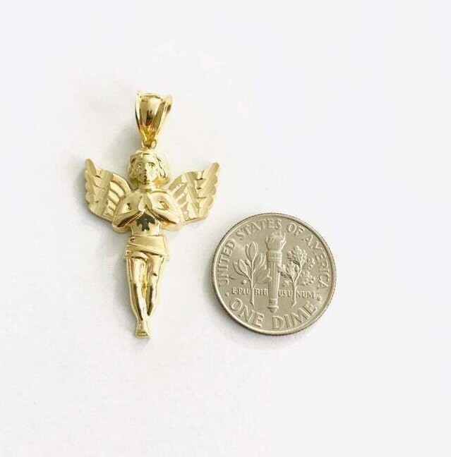 10K Solid Gold Angel Cupid Love Pendant, 10k Solid Gold Angel – G16