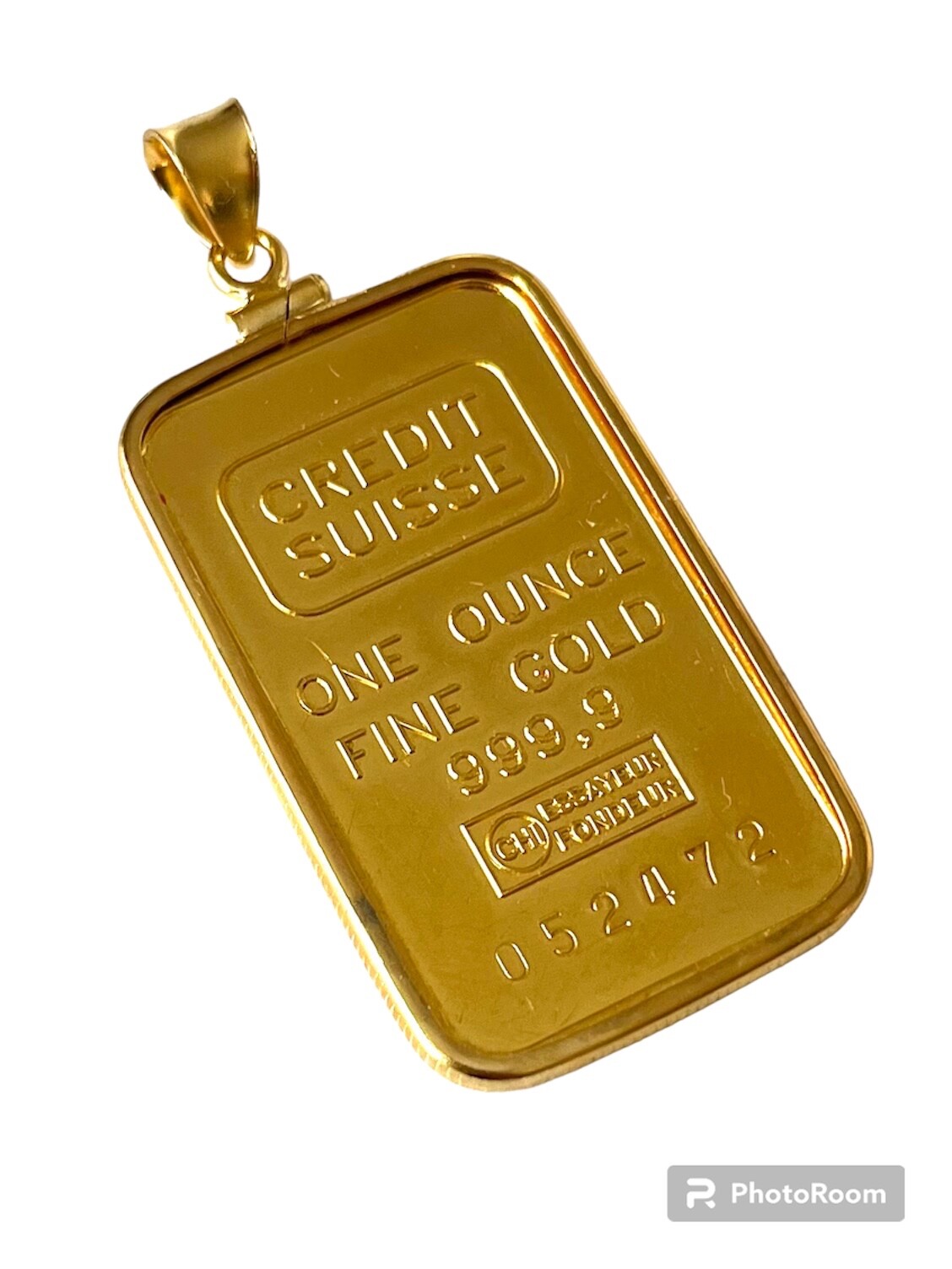 14k gold plated screw top Bezel frame For 1 oz ounce Credit Suisse Gold Bar