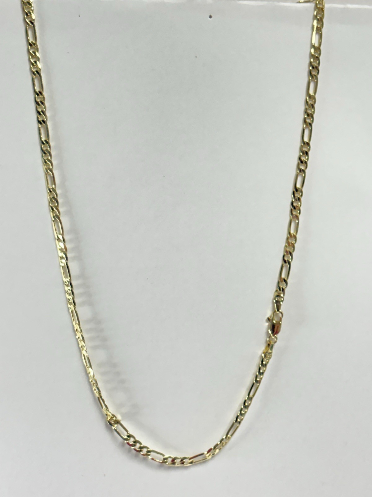 18k 750 Italy STAMPED Gold Filled/Plated Figaro Chain ~ 22” ~ 3mm ~ 11 grams