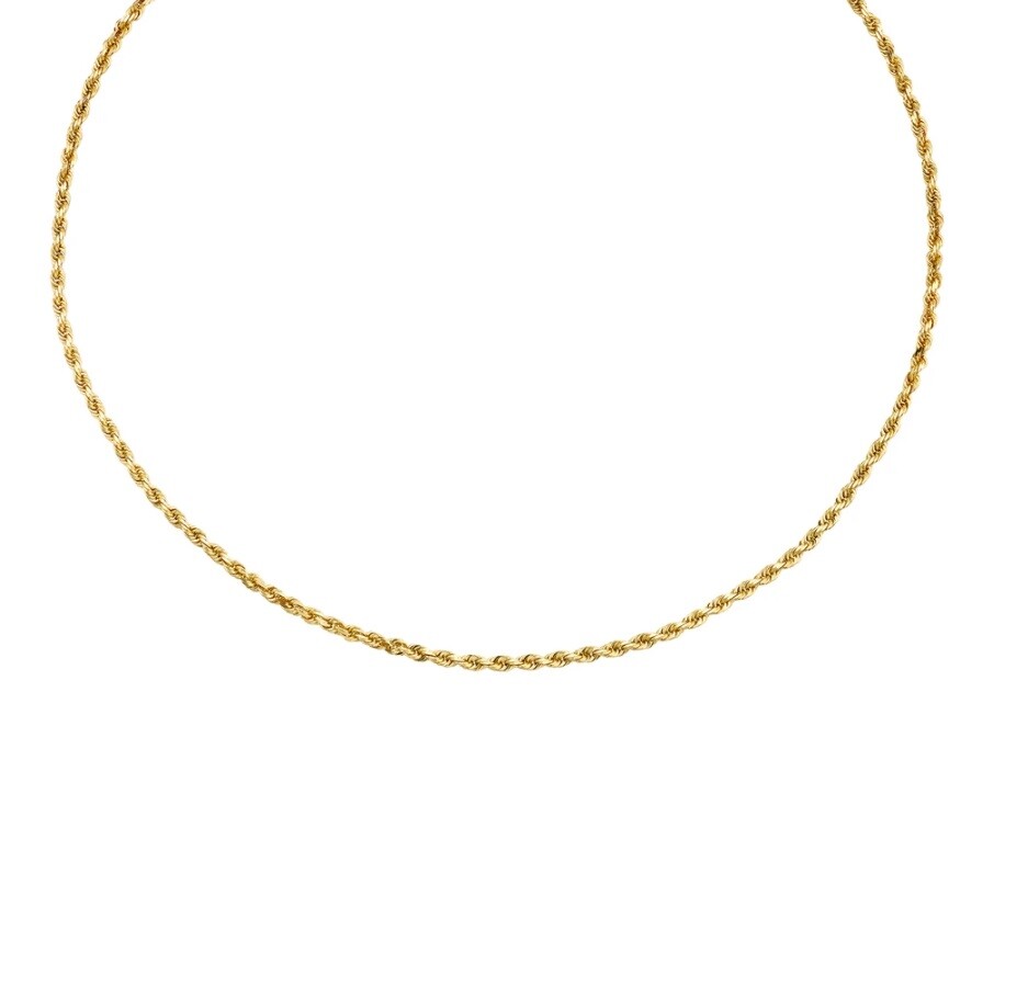 Designer Inspired Genuine 18K Gold Filled Italian Rope Chain Necklace 16″~32inch