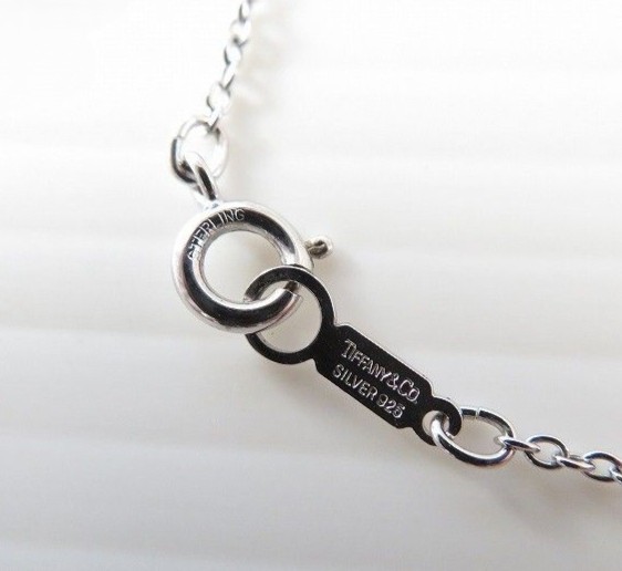 TIFFANY & Co. Silver 925 Menard Open Heart Necklace Pendant L 44cm 17.3in Used
