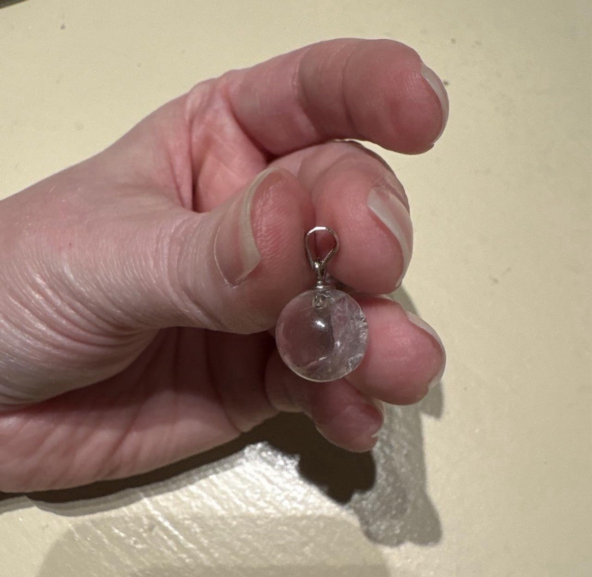 Sterling Silver 925 Dendritic Agate Globe/Sphere Pendant