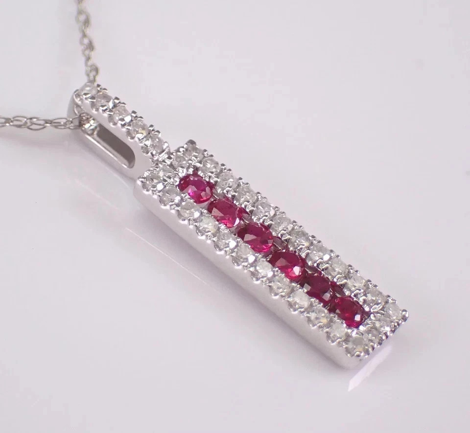 3Ct Round Cut Pink Lab Created Fancy Women’s Pendant 14K White Gold Plated