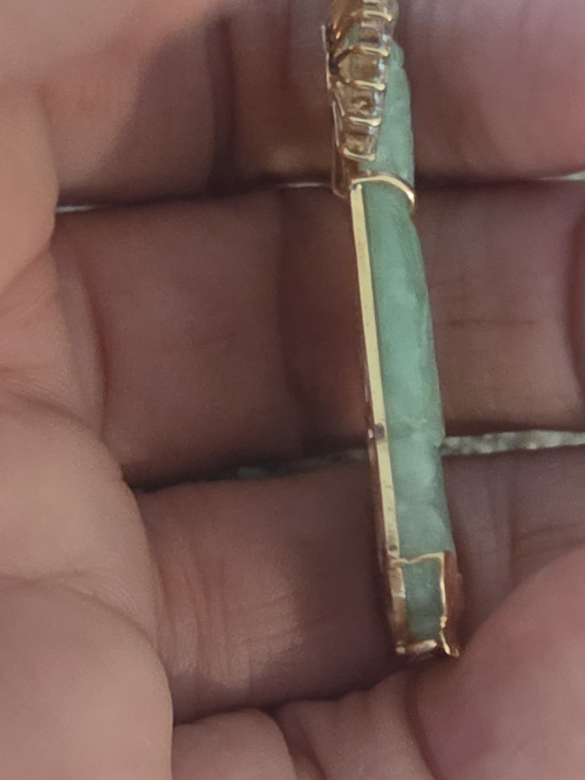 Higher Than 14K Solid Gold Guanyin Kwan Yin Female Buddha Jade Pendant