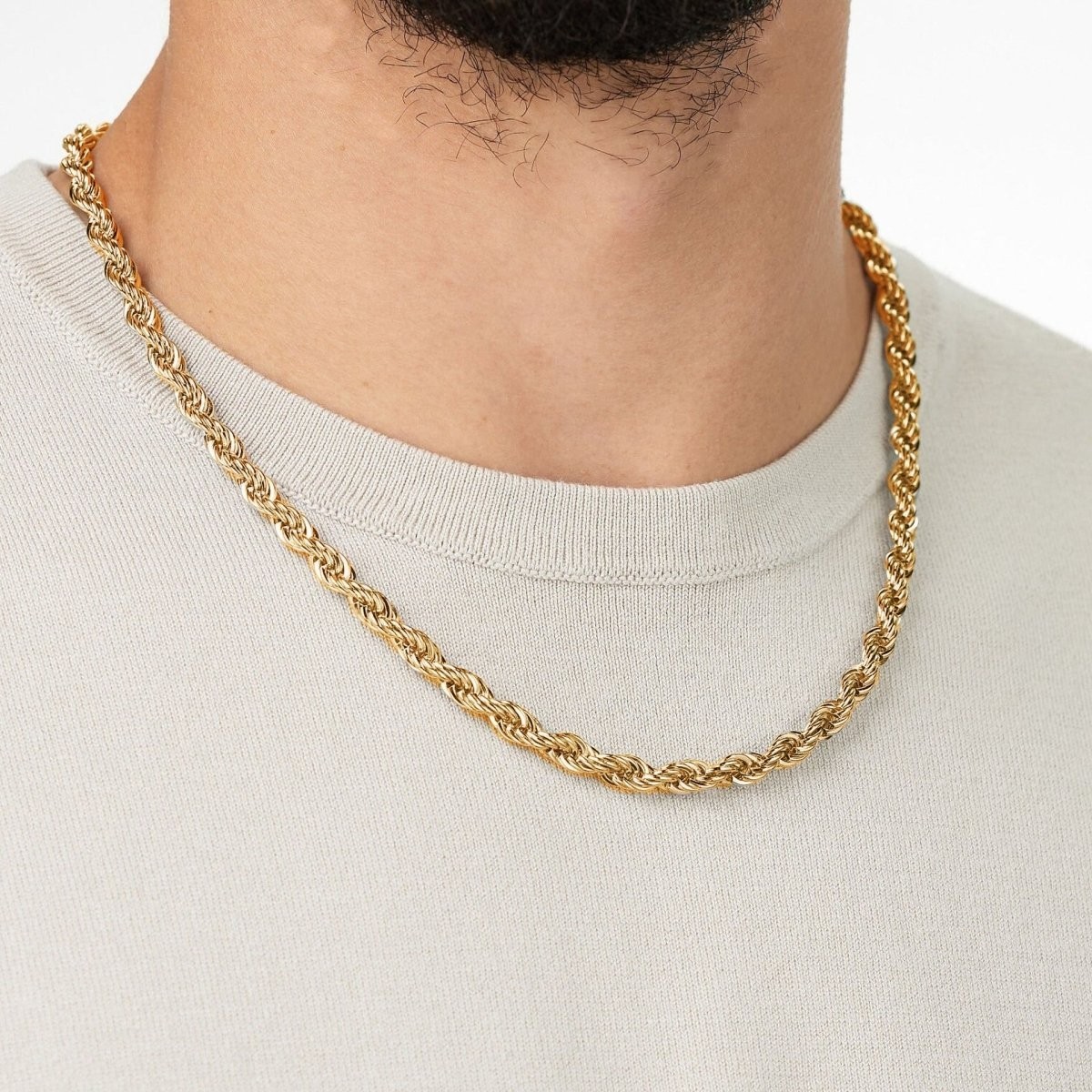 REAL 18K GOLD ROPE CHAIN